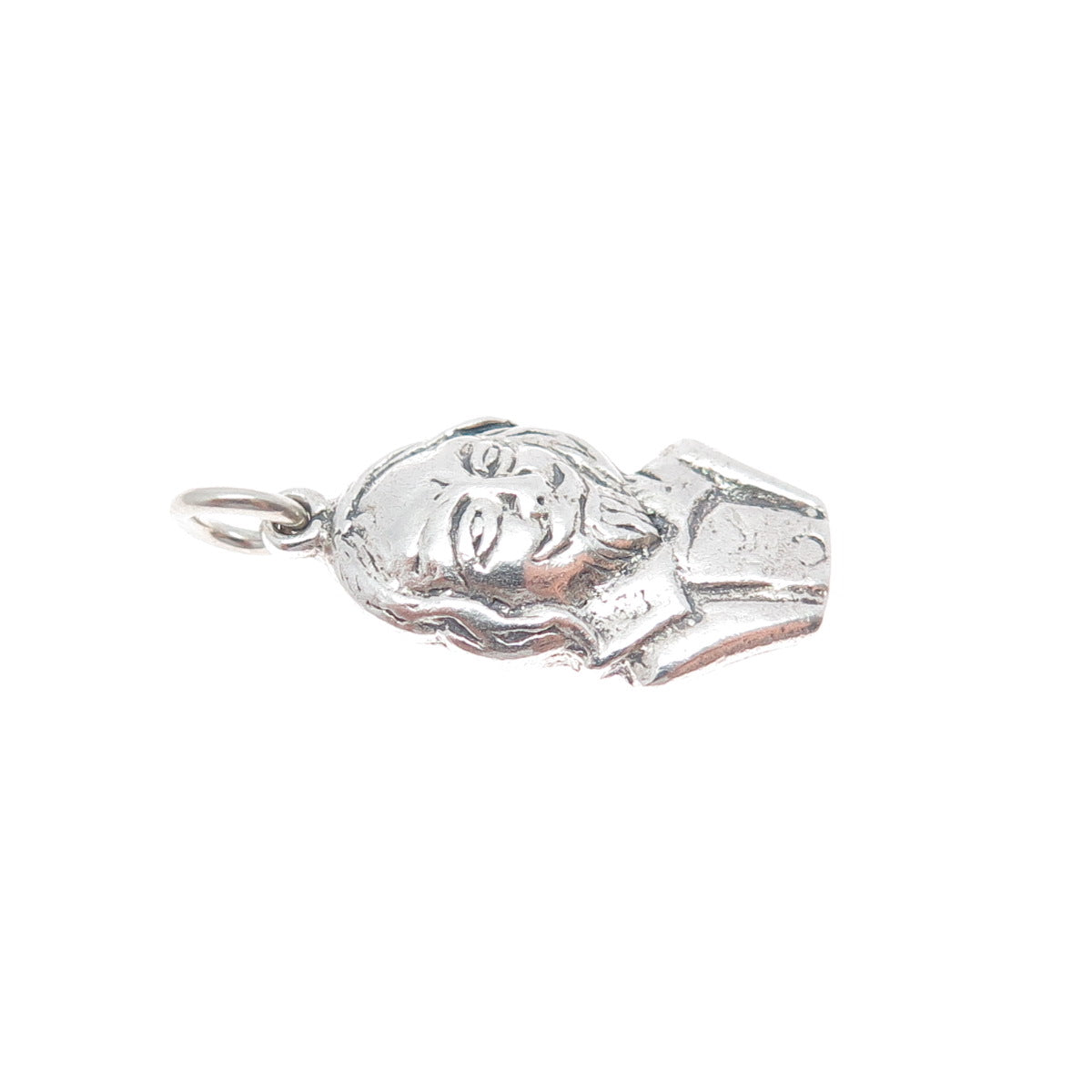 925 Sterling Silver Vintage William Shakespeare Minimalist Charm Pendant