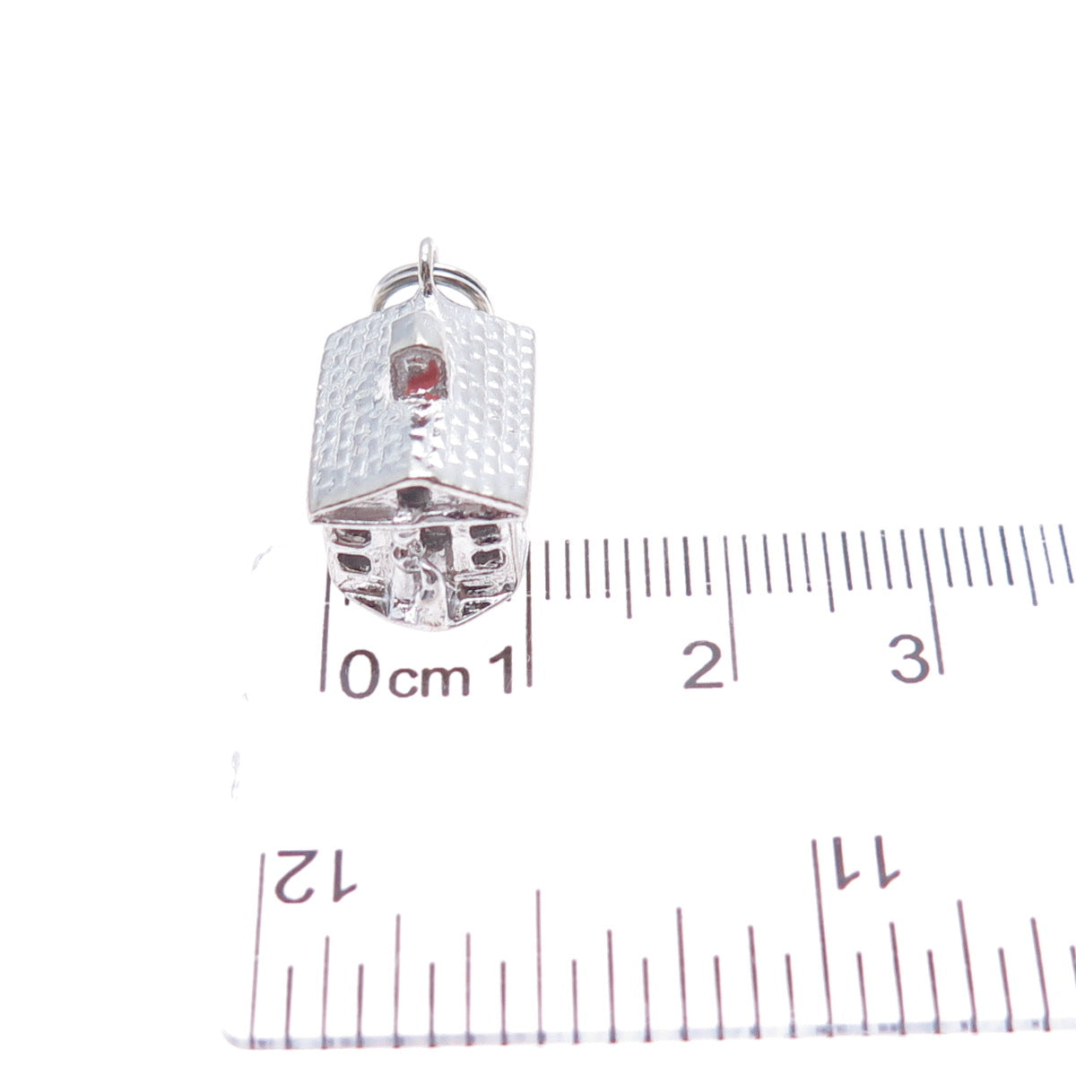 FELCHCRAFT 925 Sterling Silver Vintage Enamel School Minimalist 3D Pendant