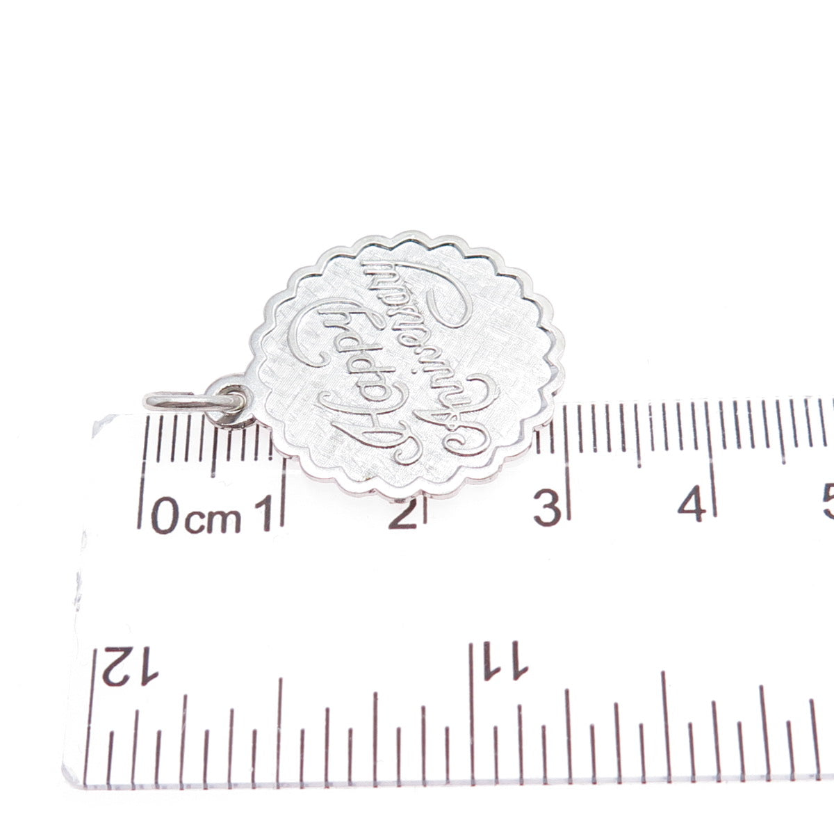 LAMODE 925 Sterling Silver Vintage Happy Anniversary Charm Pendant