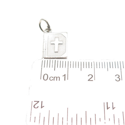 925 Sterling Silver Vintage Holy Bible Mini Charm Pendant