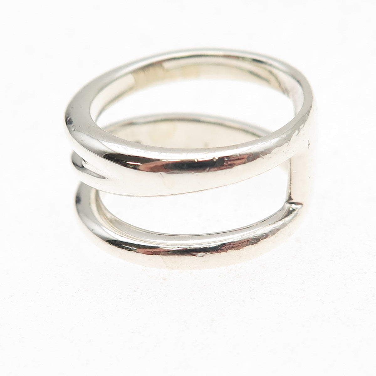 Tiffany & Co. 925 Sterling Silver Vintage Zig Zag Band Ring Size 8.75