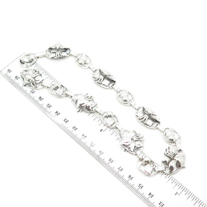 925 Sterling Silver Vintage Lily Floral Necklace 14"