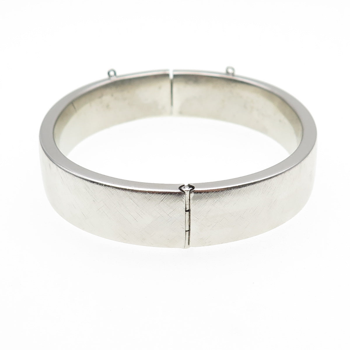 B. A. BALLOU & CO. 925 Sterling Silver Vintage Brushed Bangle Bracelet 7.25"