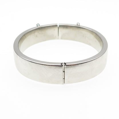 B. A. BALLOU & CO. 925 Sterling Silver Vintage Brushed Bangle Bracelet 7.25"