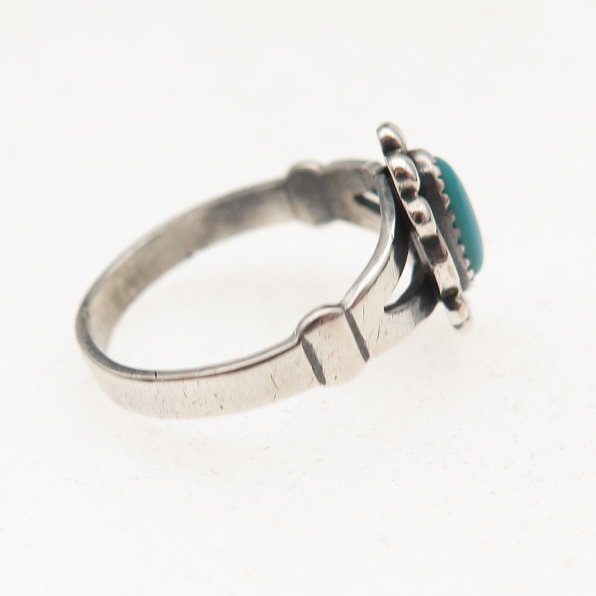 Bell Trading Post Old Pawn 925 Sterling Silver Vintage Turquoise Ring Size 5.5