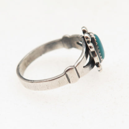Bell Trading Post Old Pawn 925 Sterling Silver Vintage Turquoise Ring Size 5.5