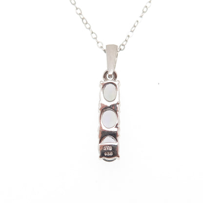Chuck Clemency 925 Sterling Silver Real Oval-Cut Iolite Cable Chain Necklace 20"
