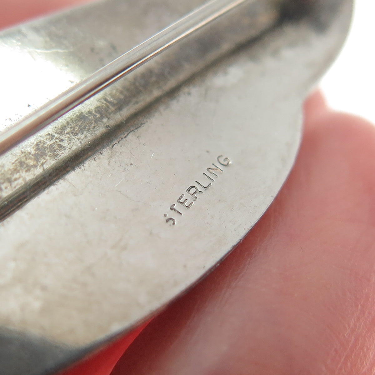 925 Sterling Silver Vintage Modernist Wing Pin Brooch