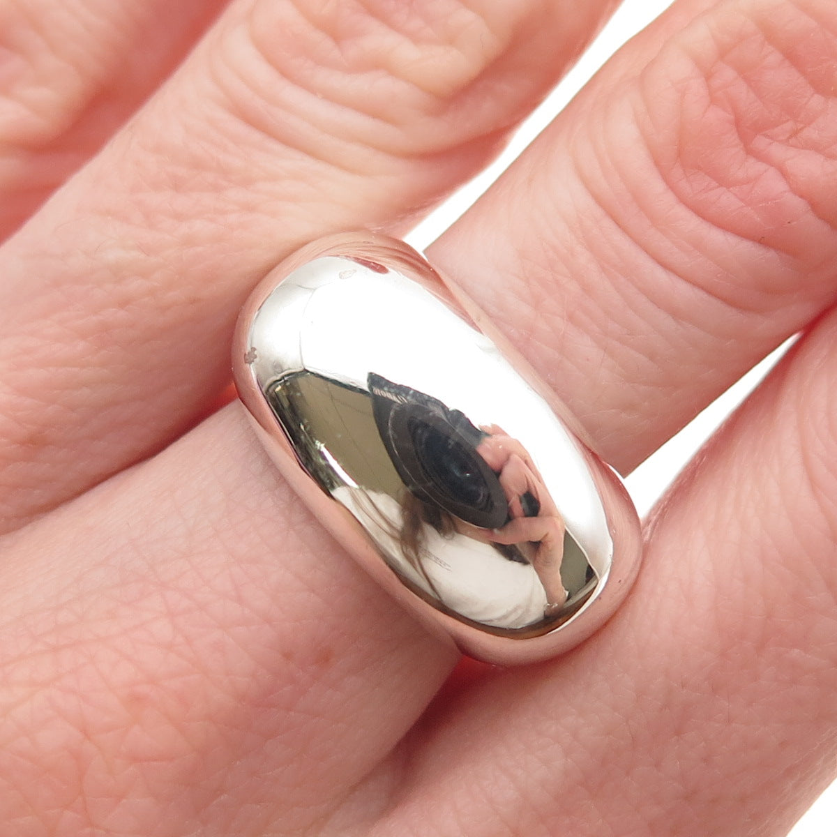 Rage 925 Sterling Silver Vintage Modernist Oxidized Ring Size 7