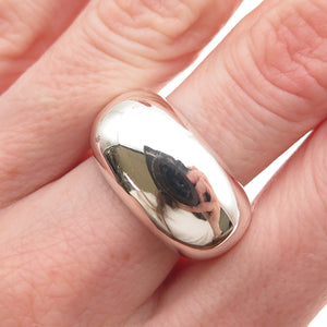 Rage 925 Sterling Silver Vintage Modernist Oxidized Ring Size 7