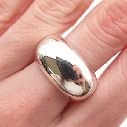 Rage 925 Sterling Silver Vintage Modernist Oxidized Ring Size 7