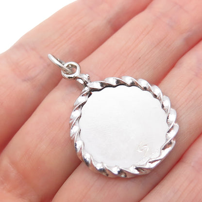 SPENCER 925 Sterling Silver Vintage Merry Christmas Charm Pendant