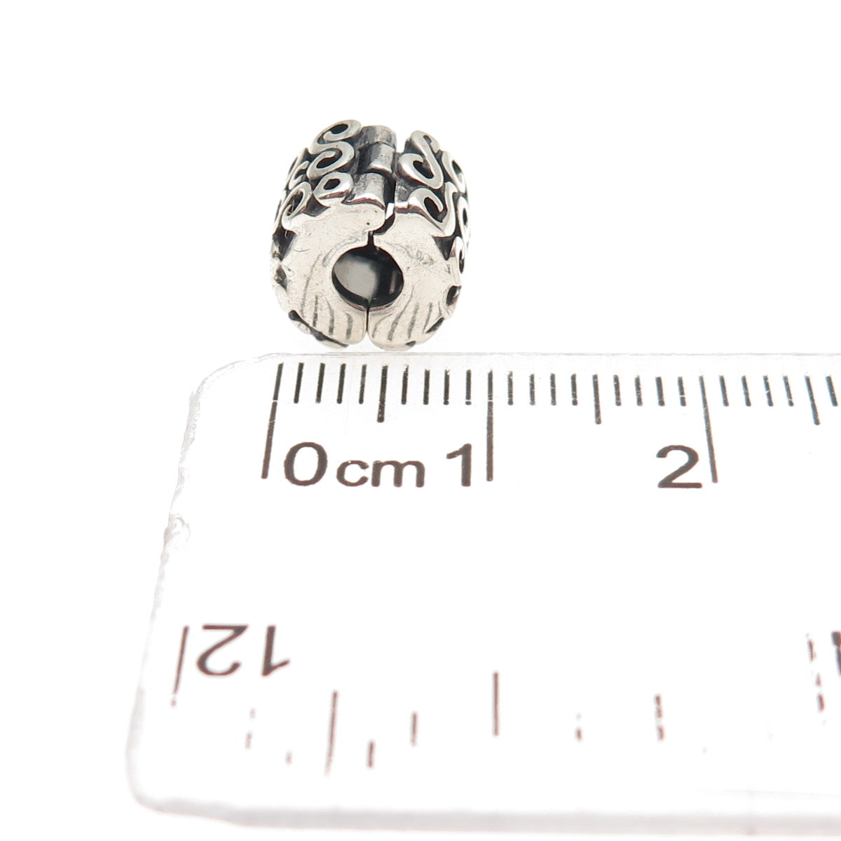 Pandora 925 Sterling Silver Swirl Clip Charm