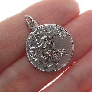 LUMIN 925 Sterling Silver Vintage Holy Communion Minimalist Charm Pendant