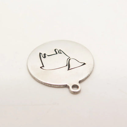 925 Sterling Silver USA Two In Town Cow Charm Pendant