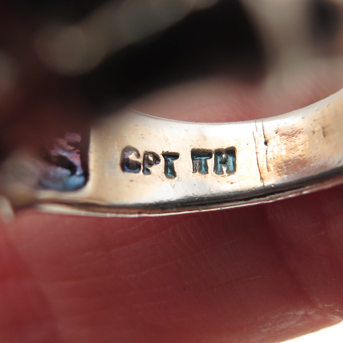 925 Sterling Silver Vintage Modernist Bamboo Ring Size 7.25