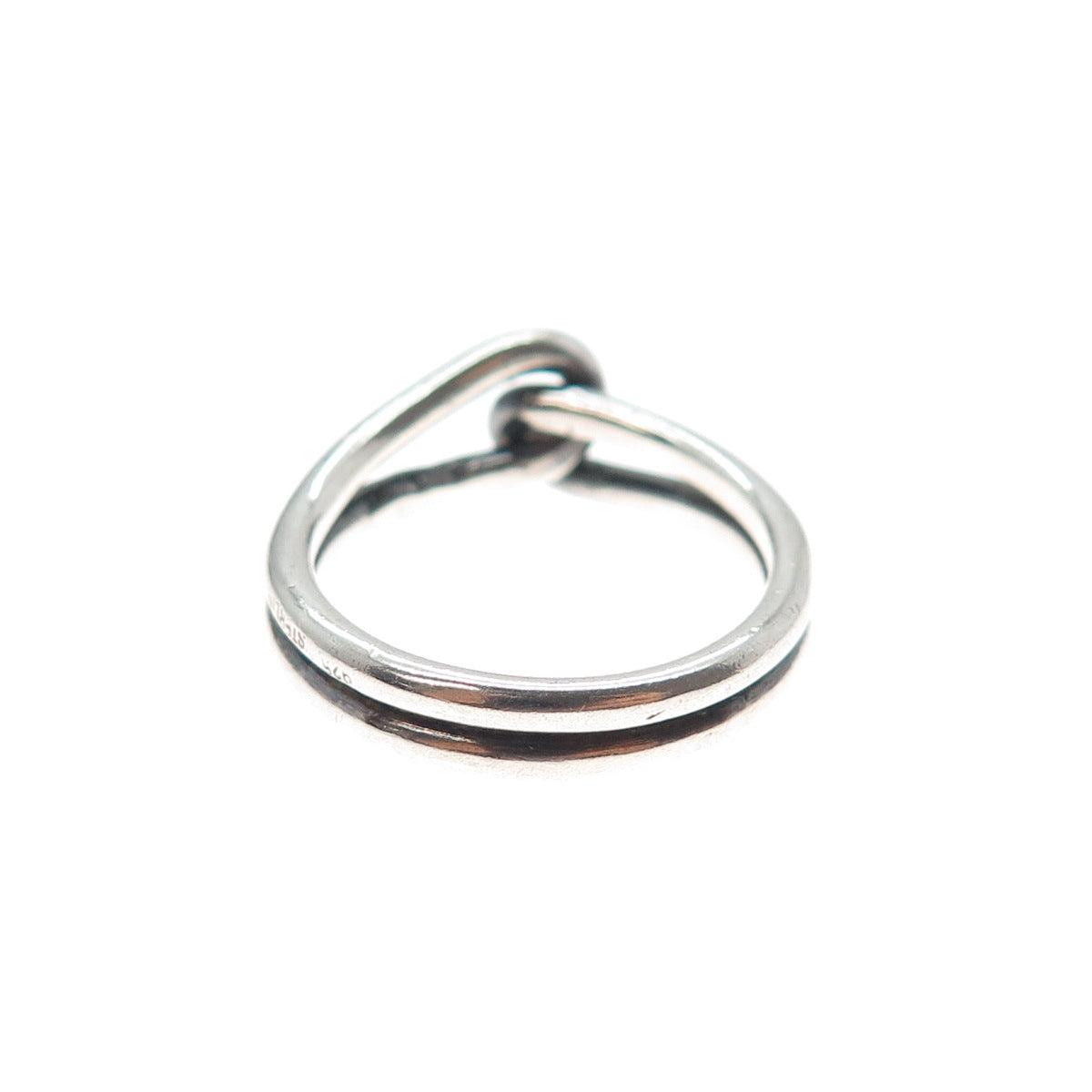 925 Sterling Silver Vintage Love Interlocked Oxidized Ring Size 6.75