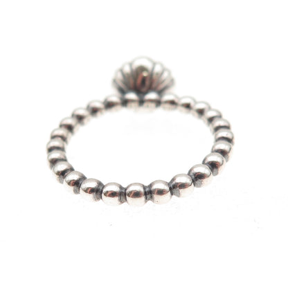 Pandora Sterling Silver Real Amethyst February Birthday Blooms Ring Size 5.25