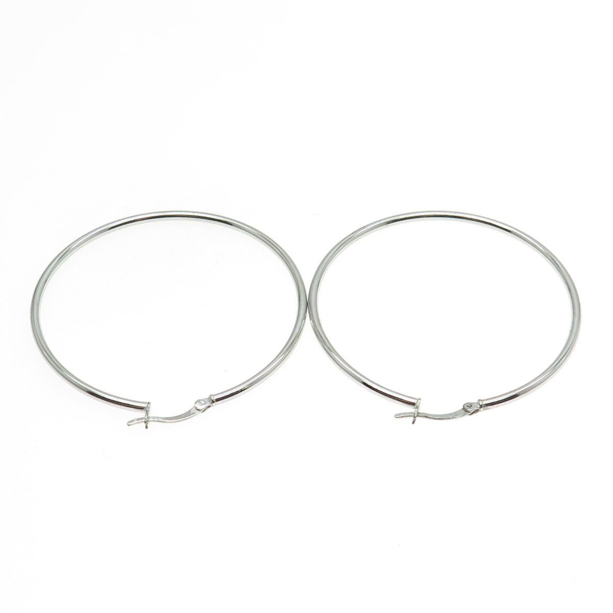 925 Sterling Silver Large Hoop Earrings