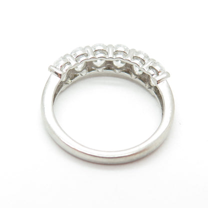 925 Sterling Silver Oval-Cut C Z Promise Ring Size 8.5