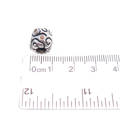 PANDORA 925 Sterling Silver Yellow C Z Day Dream Slide Bead Charm