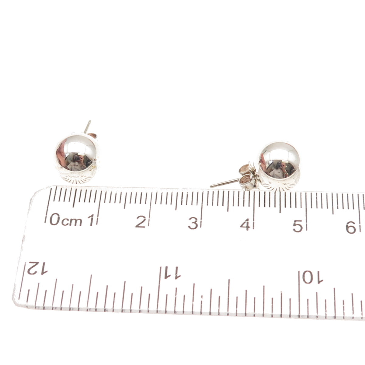 Tiffany & Co. 925 Sterling Silver Vintage HardWear 10mm Ball Stud Earrings