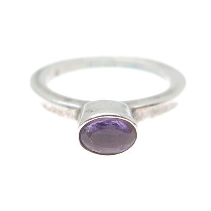 JAY KING DESERT ROSE 925 Sterling Silver Vintage Real Amethyst Ring Size 6