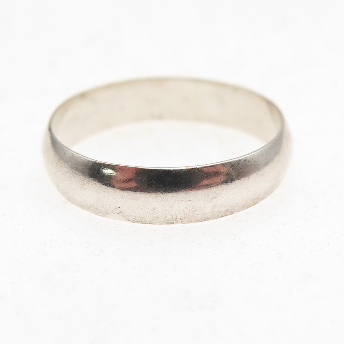 925 Sterling Silver Vintage Classic Wedding Oxidized Band Ring Size 8.25