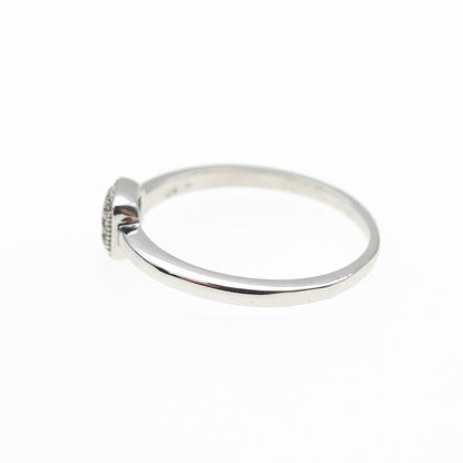 925 Sterling Silver Round-Cut C Z Engagement Ring Size 8