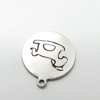 925 Sterling Silver USA Two In Town Rocking Horse Charm Pendant