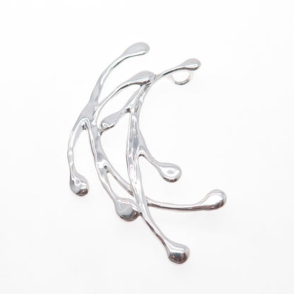 HAGIT GORALI 925 Sterling Silver Vintage Modernist Centerpiece Slide Pendant