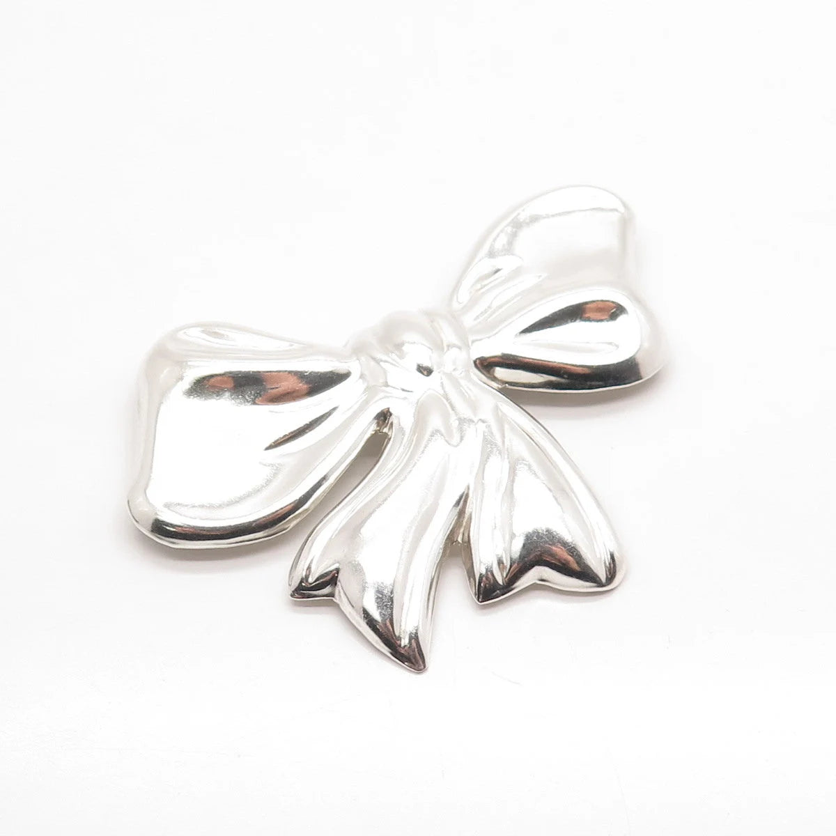 925 Sterling Silver Vintage Mexico Bow Pin Brooch / Pendant
