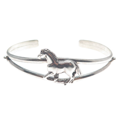 CAROL FELLEY Sterling Silver Vintage 1991 Wild Horse Adjustable Bracelet 6.5"