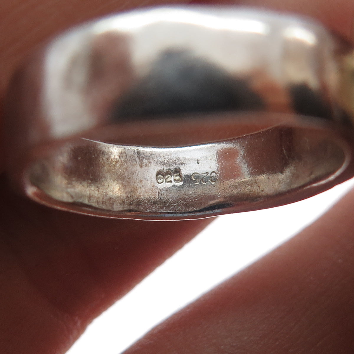 925 Sterling Silver Vintage Real Pearl Modernist Statement Ring Size 8