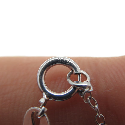 925 Sterling Silver Vintage Italy Real Baroque Pearl Cable Chain Necklace 18"