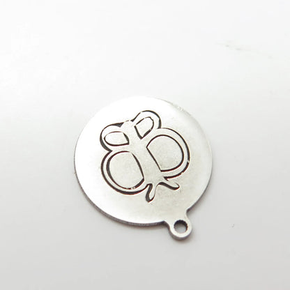 925 Sterling Silver USA Two In Town Butterfly Charm Pendant