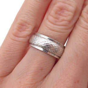 J.D. Schlang Co. 925 Sterling Silver Antique Art Deco Oxidized Band Ring Size 6
