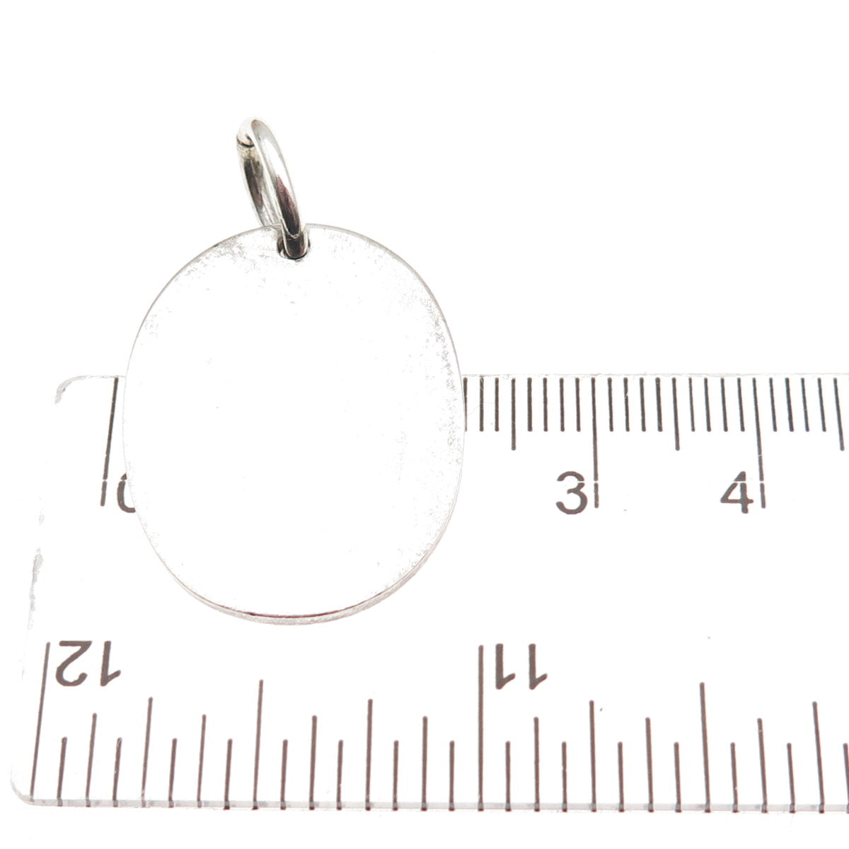Tiffany & Co. 925 Sterling Silver Vintage Oval Tag Charm Pendant