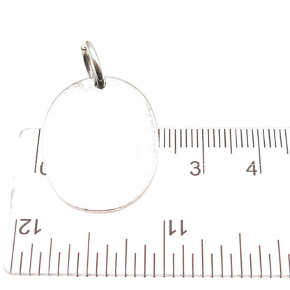 Tiffany & Co. 925 Sterling Silver Vintage Oval Tag Charm Pendant