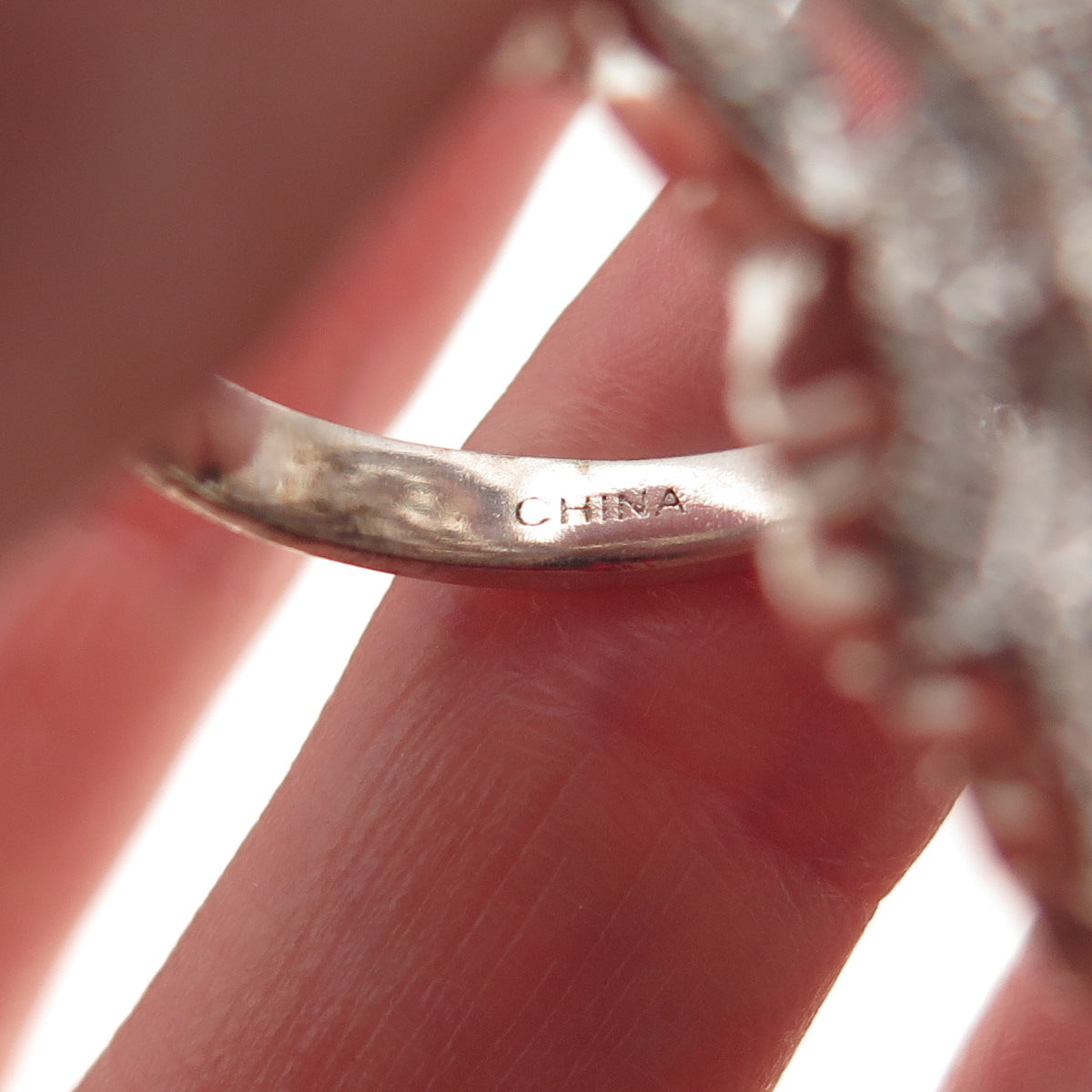 925 Sterling Silver Real Round-Cut Diamond Bohemian Ring Size 8