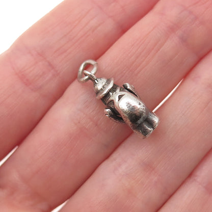 Maisels Indian 925 Sterling Silver Vintage Gold Miner Articulated Mini Pendant