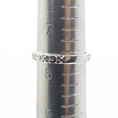 925 Sterling Silver Real Checkered Smoky Quartz Letter "C" Floral Ring Size 7.75