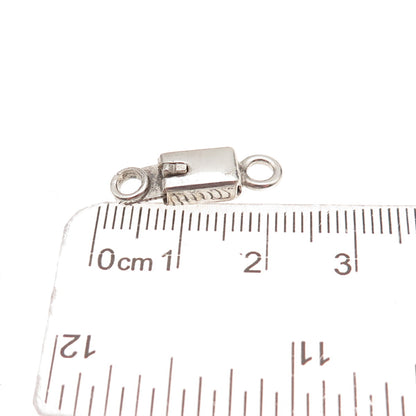 925 Sterling Silver Vintage Mexico Bracelet / Necklace Box Lock Clasp