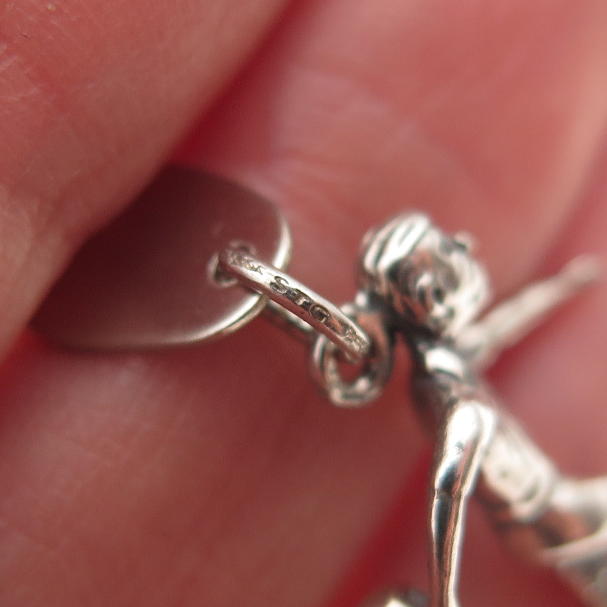 925 Sterling Silver Vintage South Bend Indiana Bowler 3D Mini Charm Pendant