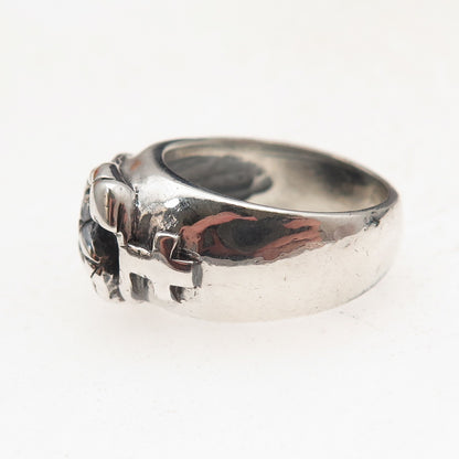925 Sterling Silver Vintage Snake Oxidized Ring Size 7