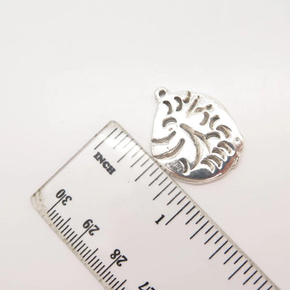 925 Sterling Silver Vintage Abstract Modernist Pendant