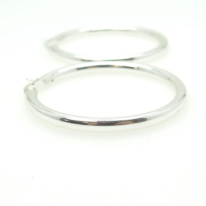 HAN 925 Sterling Silver Smooth Hoop Earrings