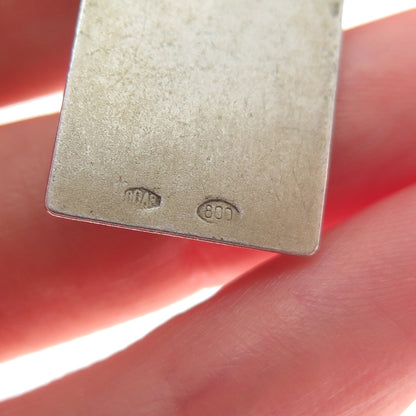 800 Silver Vintage Italy Enamel St. Mary & Jesus Religious Charm Pendant