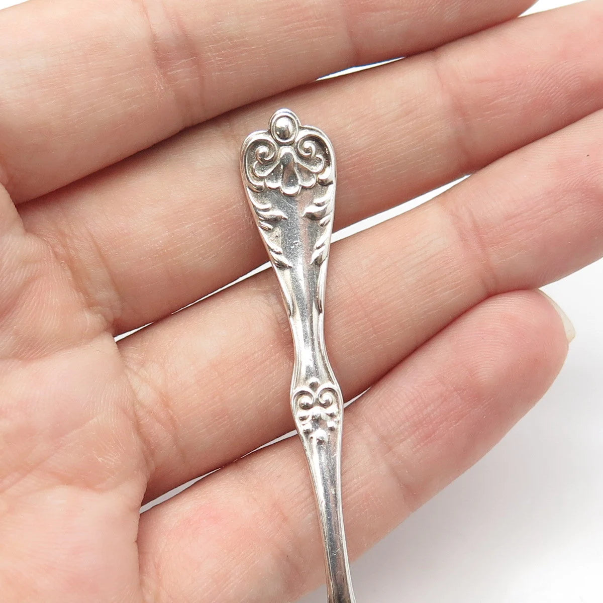 925 Sterling Silver Antique Art Deco Rockefeller Center Coffee Spoon