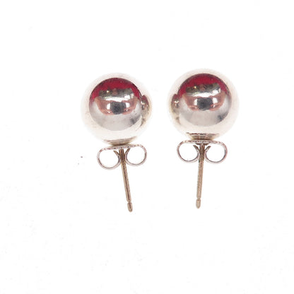 Tiffany & Co. 925 Sterling Silver Vintage HardWear 10mm Ball Stud Earrings